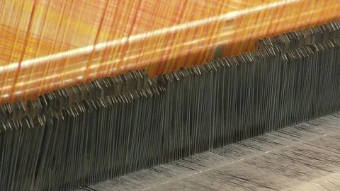 Detail of weaving machine Stock Footage 78088559