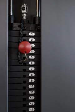 Detail of weight training machine Foto stock