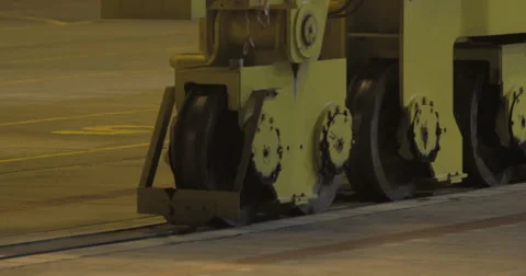 Detail Of The Wheels Of A Crane (4K) Stock Footage 63082847