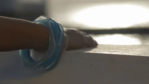 Detail of a woman's hand Stock Footage 128075323