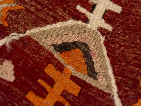 Detail of a wool carpet Stock-Fotos
