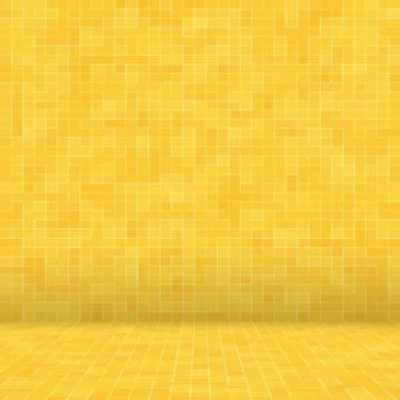 Detail of Yellow Gold Mosiac Texture abstract ceramic mosaic adorned building Ilustración de archivo