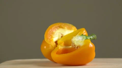 Detail of yellow pepper. Stock Footage 61273611