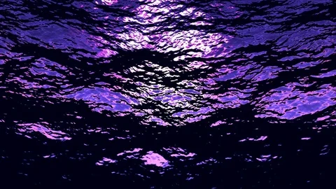 Detailed 3d Dark Below Water Surface Waves Motion Background Loop 1 Stock Footage 77203345
