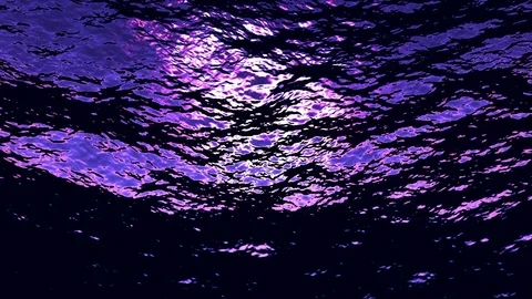 Detailed 3d Dark Below Water Surface Waves Motion Background Loop 2 Video stock 77203605