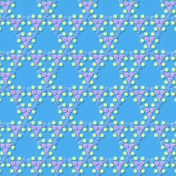 Detailed 3D pattern of glossy abstract elements forming a geometric grid Illustrazione stock