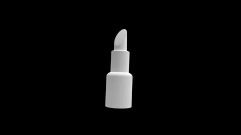 Detailed 3D Render of Modern White Cosmetic Lipstick on Black Background 스톡 동영상 341921431