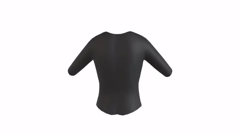 Detailed 3D rendering of a black short-sleeve shirt design 스톡 동영상 285924819