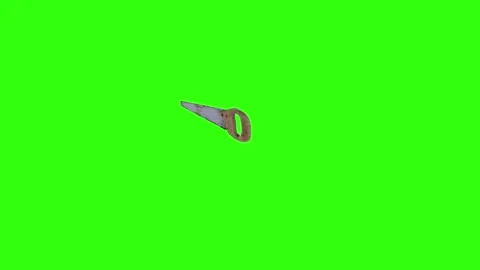 Detailed 3D rendering of a hand saw against a vibrant background Stock-Footage 303594668
