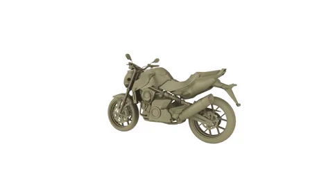 Detailed 3D rendering of a motorcycle design for creative projects Stock Footage 285925184