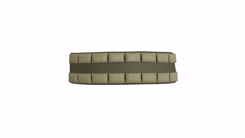 Detailed 3D rendering of a tactical belt with pouches and clips Stock Footage 285671109