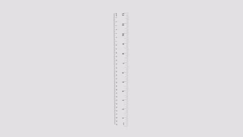 Detailed 3D rendering of a transparent ruler with measurement markings Stock-Footage 285924812