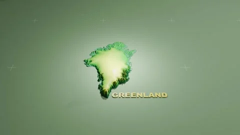 Detailed 3D Terrain and Elevation Map of Greenland Stock Footage 344833138