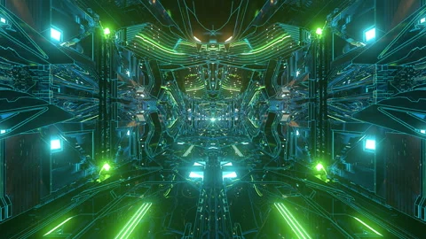 Detailed Alien Sci-Fi Tunnel Loop Vidéo 260878887