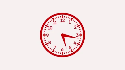 Detailed Analog Clock Animation Showing Continuous Time Progression Stock Footage 337076050