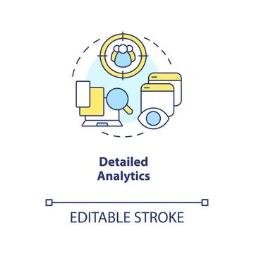 Detailed analytics concept icon イラスト素材