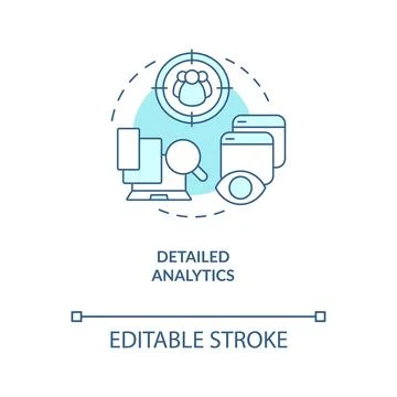 Detailed analytics turquoise concept icon イラスト素材