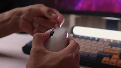 A Detailed and Close Up Guide for Effectively Cleaning Your Computer Mouse Stock Footage 315140298