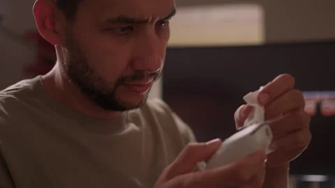 A Detailed and Close Up Guide for Effectively Cleaning Your Computer Mouse Stock Footage 315140488