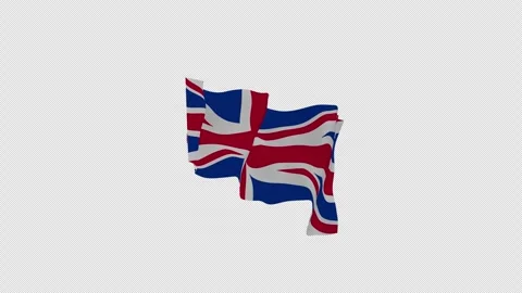Detailed Animated United Kingdom Loop Alpha Channel Stockbeeldmateriaal 342735745