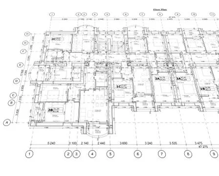 Detailed architectural plan, floor plan, layout, perspective view Stock Illustration