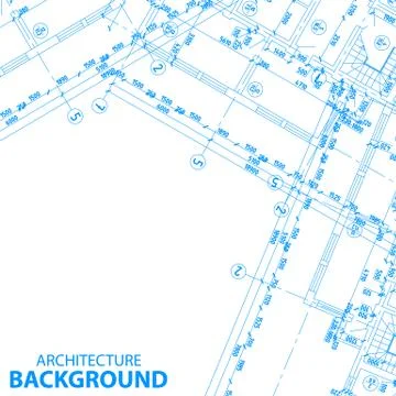 Detailed architectural project Illustrazione stock