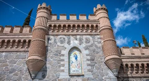Detailed architecture of Alcazar de Toledo in spain Stock Photos