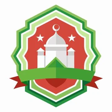 Detailed, balanced vector graphic reflecting Islamic design principles Stock Illustration