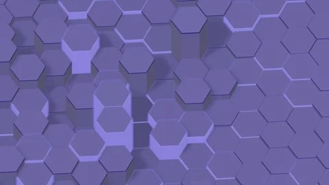 Detailed Breathing mosaic Macro Pillars Solid Hexagon Columns Stock Footage 342199894