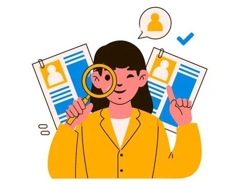 Detailed Candidate Selection Process Stock Illustration