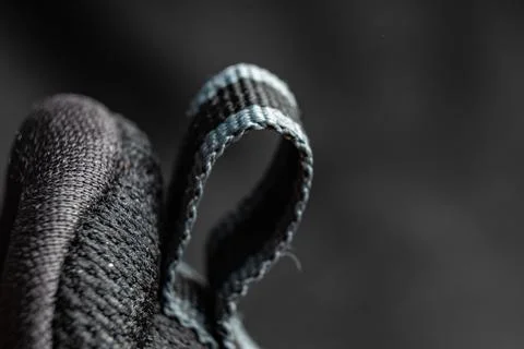 A detailed close-up captures the unique texture and design of a shoe's fabric, Stock Photos