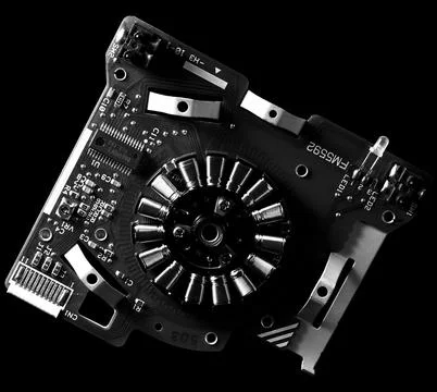 Detailed Close-Up of Computer Circuit Board Technology Components Stock Photos