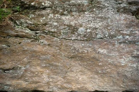 A detailed close up image of a rock featuring water flowing out of it Stock Photos