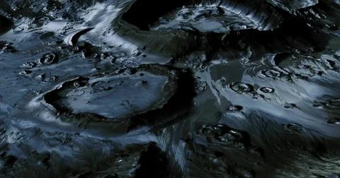 Detailed close up of the moons surface showcasing craters and textures Stock Illustration
