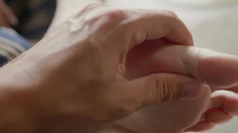 Detailed close up shot of hands performing Stock Footage 333113218