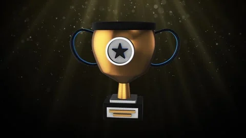 Detailed Close Up of a Star Trophy Stock Footage 307843171