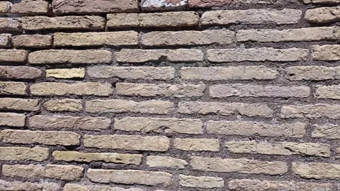 Detailed Close-Up Texture Of A Weathered Red Brick Wall Stock Footage 336798881