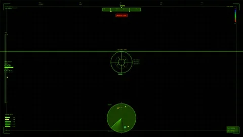 Detailed cockpit element from a science fiction military war hud design for.. Stock Footage 327220918
