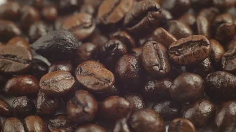Detailed Coffee Beans Macro Close Up Stock Footage 61932838