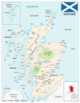 A detailed colored vector map of Scotland a detailed colored vector map of... Stock Photos