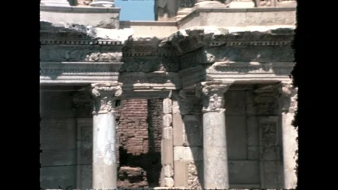 Detailed Columns of Ephesus Stock Footage 277585264