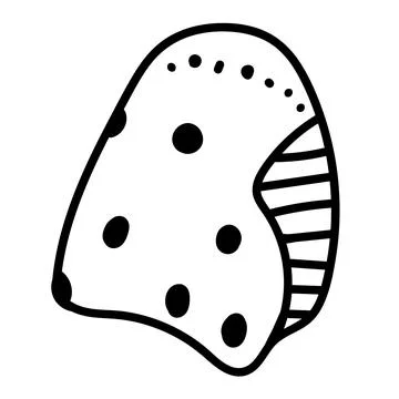 Detailed contour of a shell in simple monochrome style. Stock Illustration
