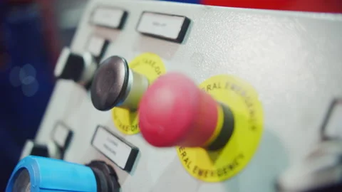 Detailed control panel of modern machinery equipment Stock Footage 231219579