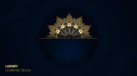 Detailed cool oriental abstract gradient luxury colorful mandala art background 库存插图