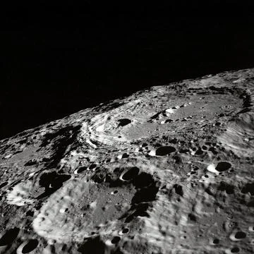 Detailed craters on the Moon. Elements of this image were furnished by NASA. Stock-Fotos