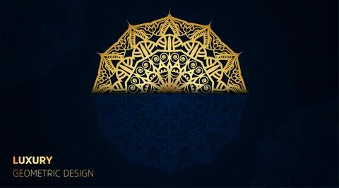 Detailed creative oriental hand drawn cool luxury color mandala art 스톡 일러스트