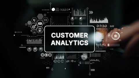Detailed Customer Analytics Visual with Data Charts and Graphs for Business Stock Footage 310745769