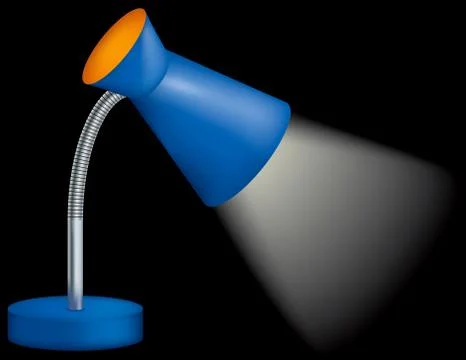 Detailed desk lamp Illustration