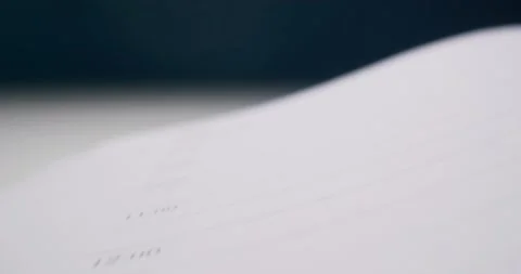 Detailed extreme close-up spread of a notebook Stock-Footage 153210175