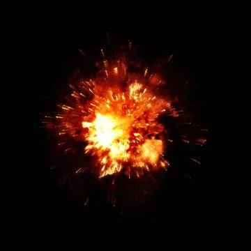 A detailed fire explosion on black background Illustration of a detailed f... Stock-Fotos